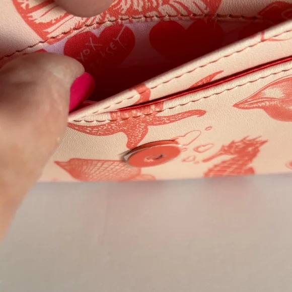 ☀️Betsey Johnson Pink Crossbody Bag With Coral Sea Life and Coin pouch - Picture 9 of 15